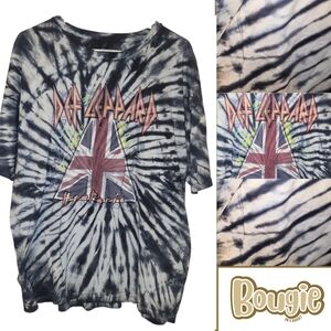 Def Leppard Hysteria Tie Dye T-Shirt Men's XL Graphic Band Tee